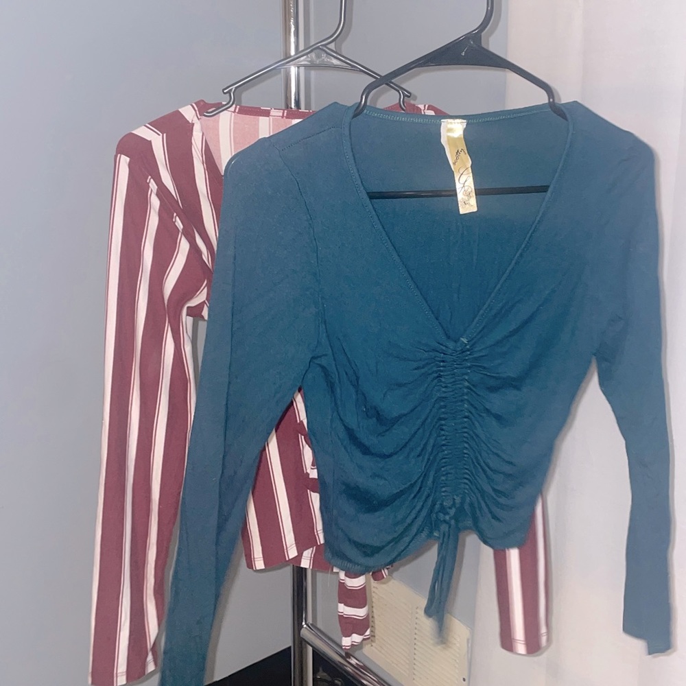 Two piece long sleeve tops